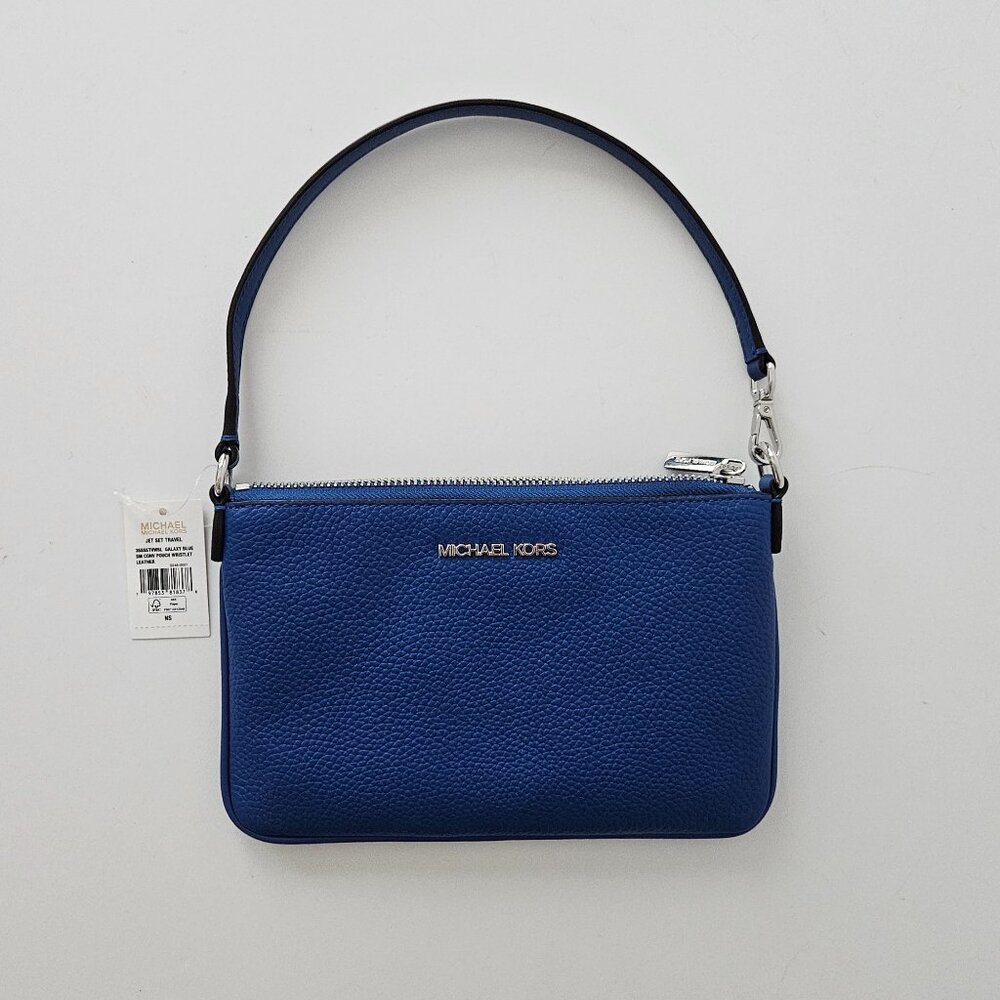 MICHAEL KORS Pebbled Leather Convertible Wristlet